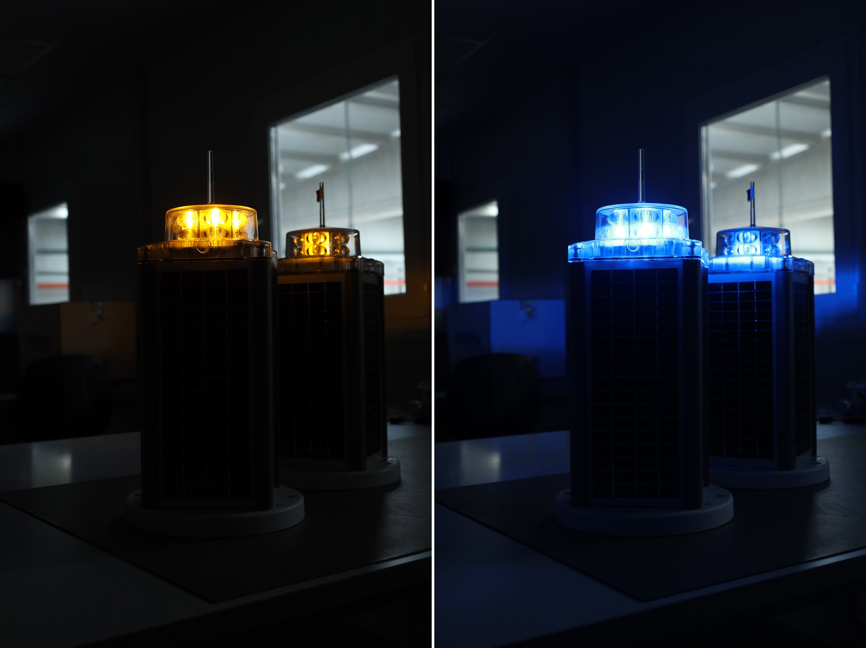 Two MCL360N-M LED marine lanterns for wreck marking